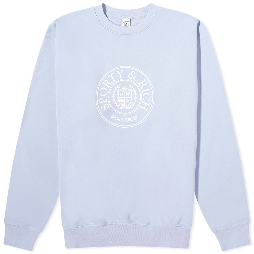 Pleteni pulover Sporty & Rich Conneticut Crest Crew Sweat Lila | CRAW2341PW