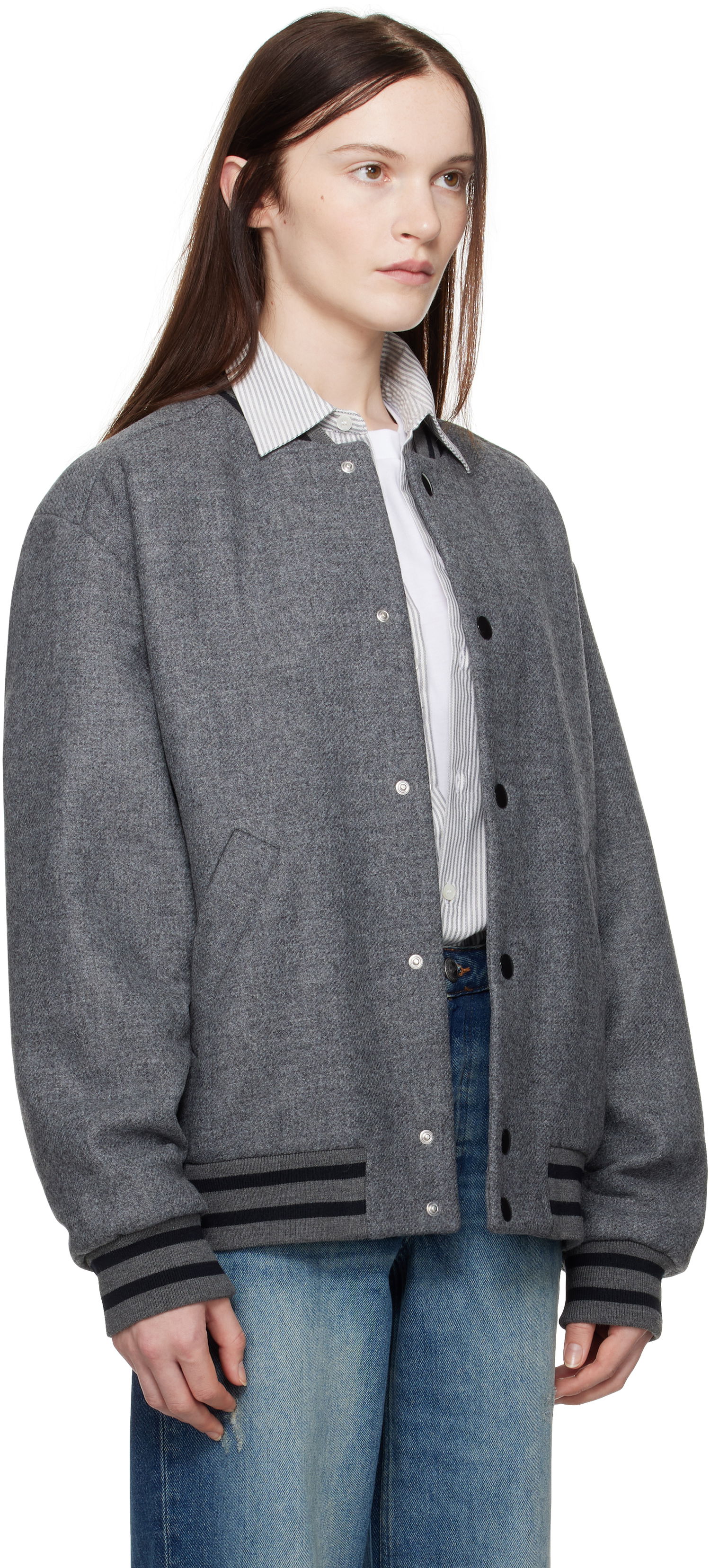Bomber jakna A.P.C. Wool Bomber Jacket Siva | WVBEB-M02974, 1