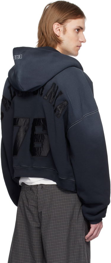 Pulover ERL ERL Varsity Oversized Zip-Up Hoodie Mornarica | ERL10T033, 2