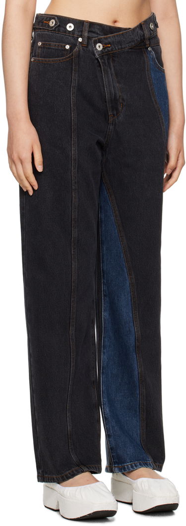 Kavbojke Feng Chen Wang Feng Chen Wang Paneled Jeans Modra | FUF16TR19, 1