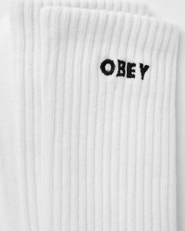 Nogavice OBEY Bold Socks Bela | 100260144-WHT, 1