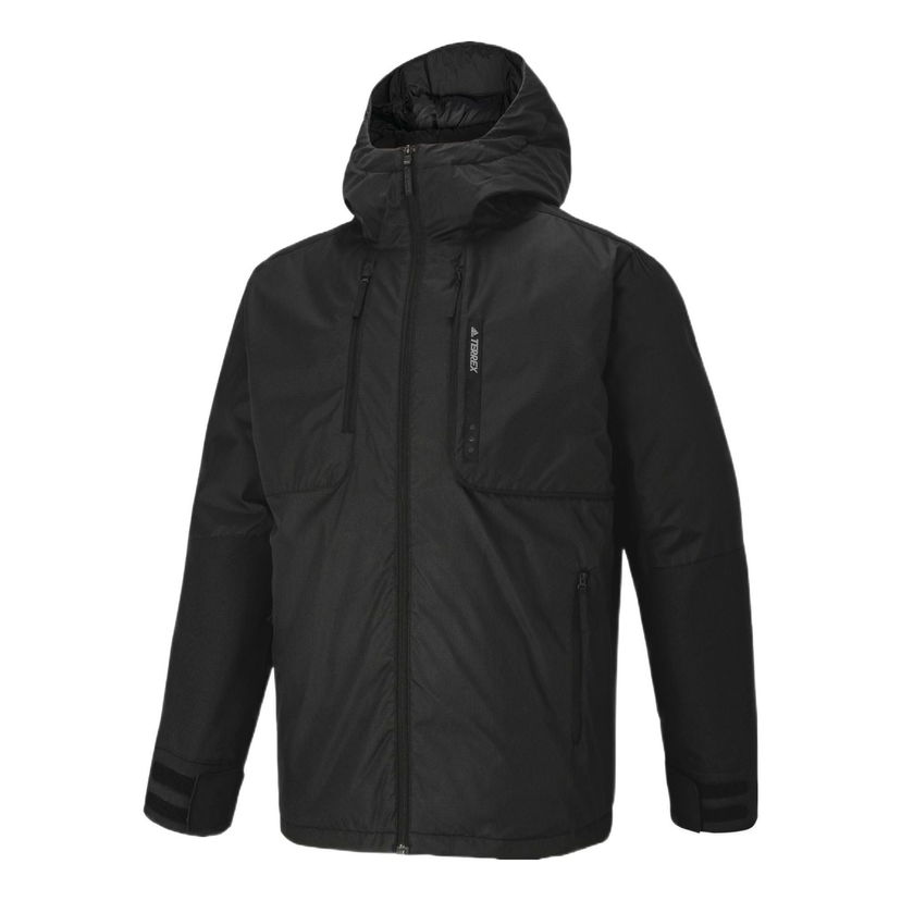 Vetrovka adidas Performance Terrex Fwa Vrst Gdown Hooded Down Feather Jacket Črna | HE3688