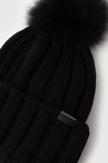 Beanie WOOLRICH Wool Beanie with Pom-Pom Črna | CFWWAC0163FRUF0428, 1