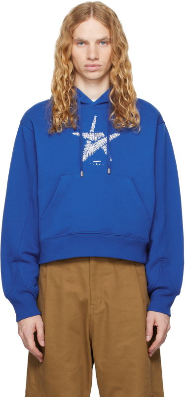 Pulover ADER ERROR Stad Product. 36 Embroidered Logo Hoodie Modra | BN01FWHD0105BL, 0