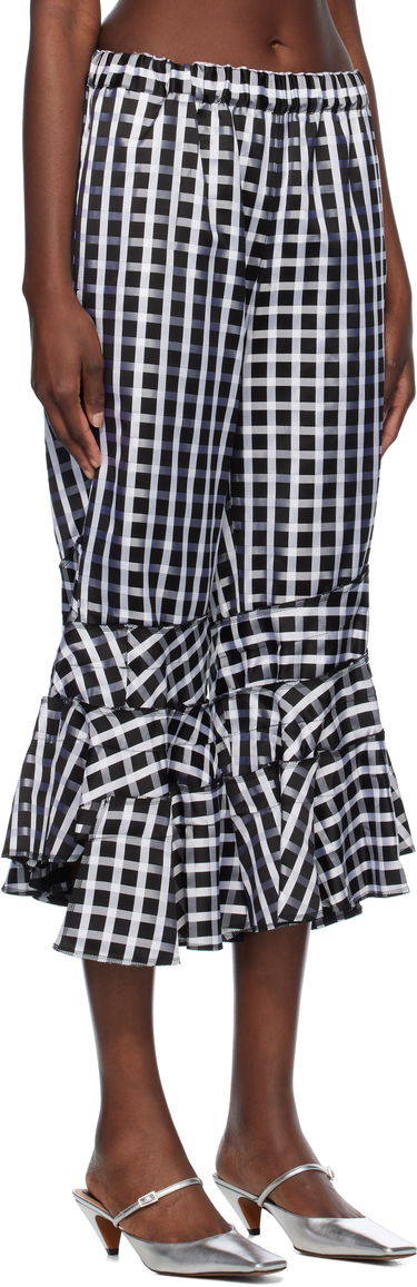 Kratke hlače Comme des Garçons Comme des Garçons Check Ruffle Cropped Trousers Črna | RO-P010-051-1, 1