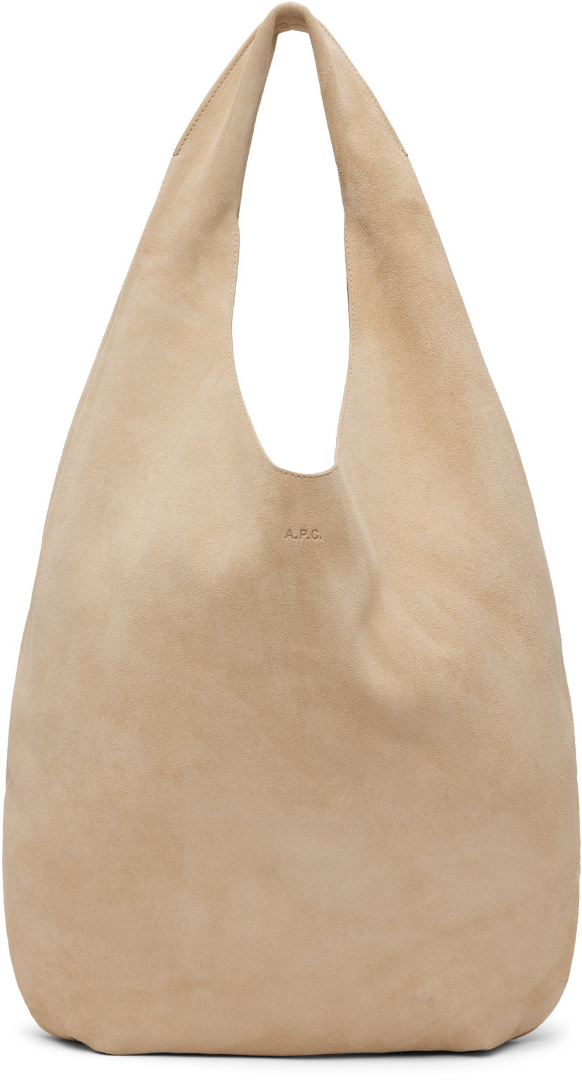 Torba za čez ramo A.P.C. A.P.C. 'Le Neige' Suede Shoulder Bag Bež | PXCCB-F67008