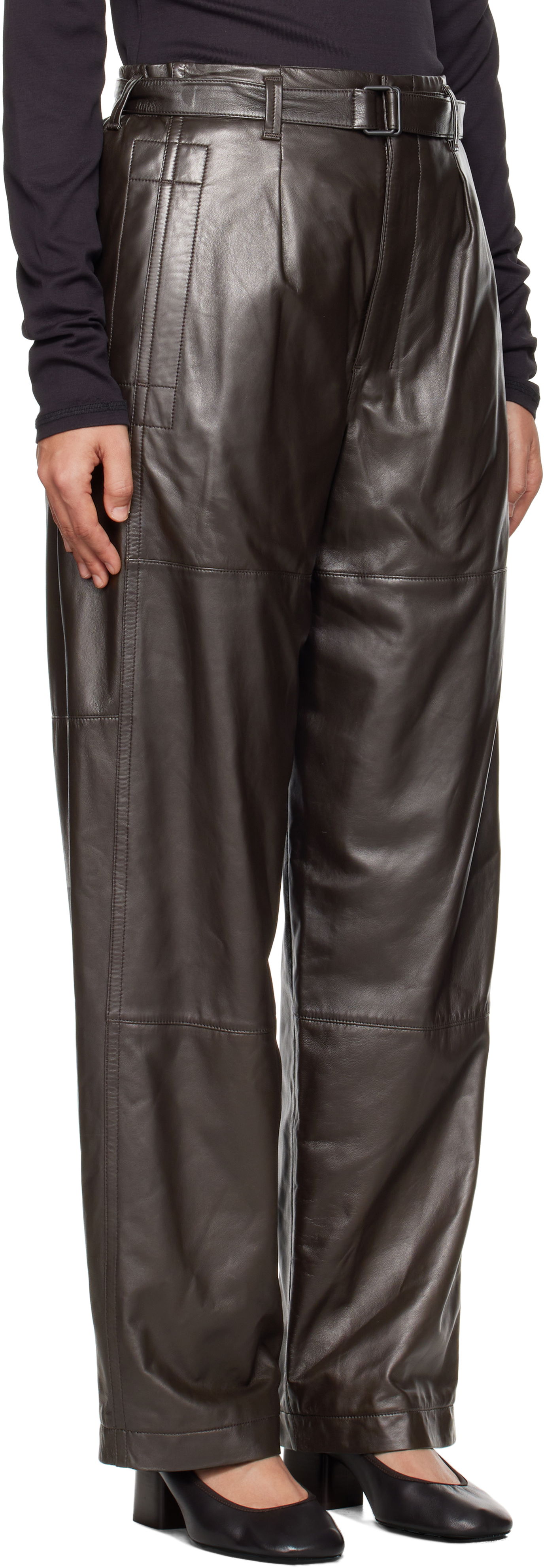 Hlače LEMAIRE Drawstring Parachute Pants Črna | PA1145 LL0094, 1