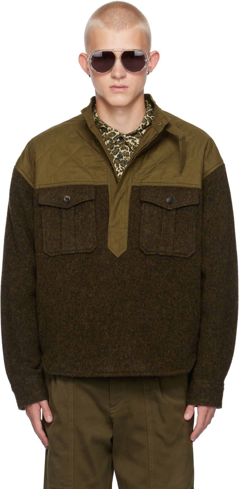 Pleteni pulover ISABEL MARANT Isabel Marant Stiven Fleece Pullover Zelena | HT0560HA-B4E01H
