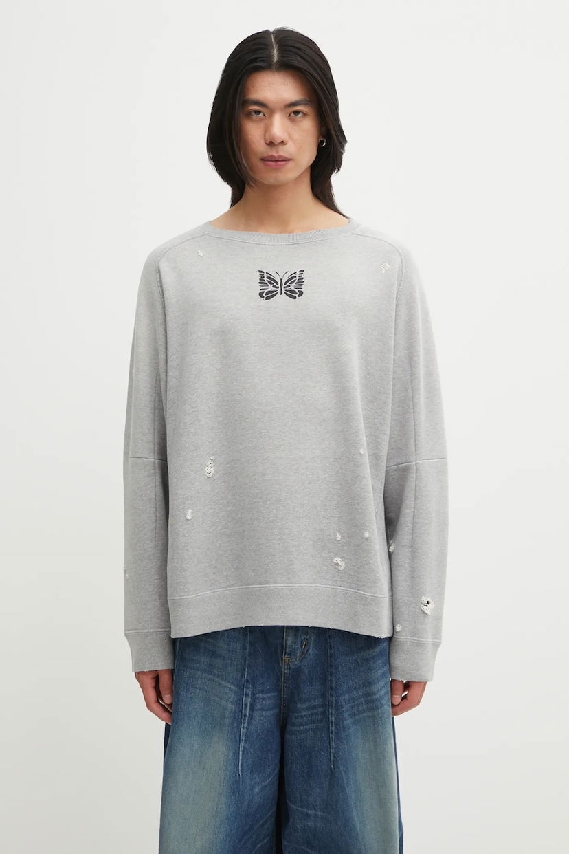 Pulover Needles Needles Deconstructed Sweatshirt Siva | RW336