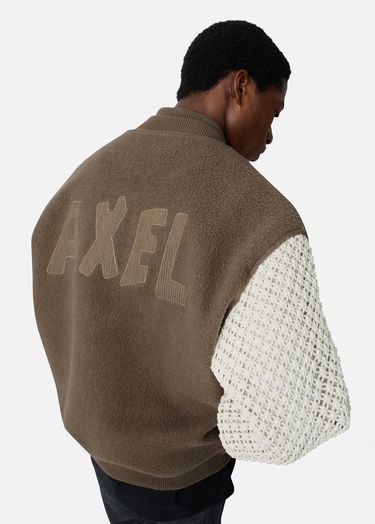 Jakna AXEL ARIGATO Varsity Jacket with Knit Sleeves Rjava | A3148002, 7