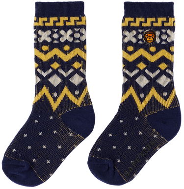 Nogavice BAPE Baby Milo Nordic Socks Modra | 002SOI803004K, 1