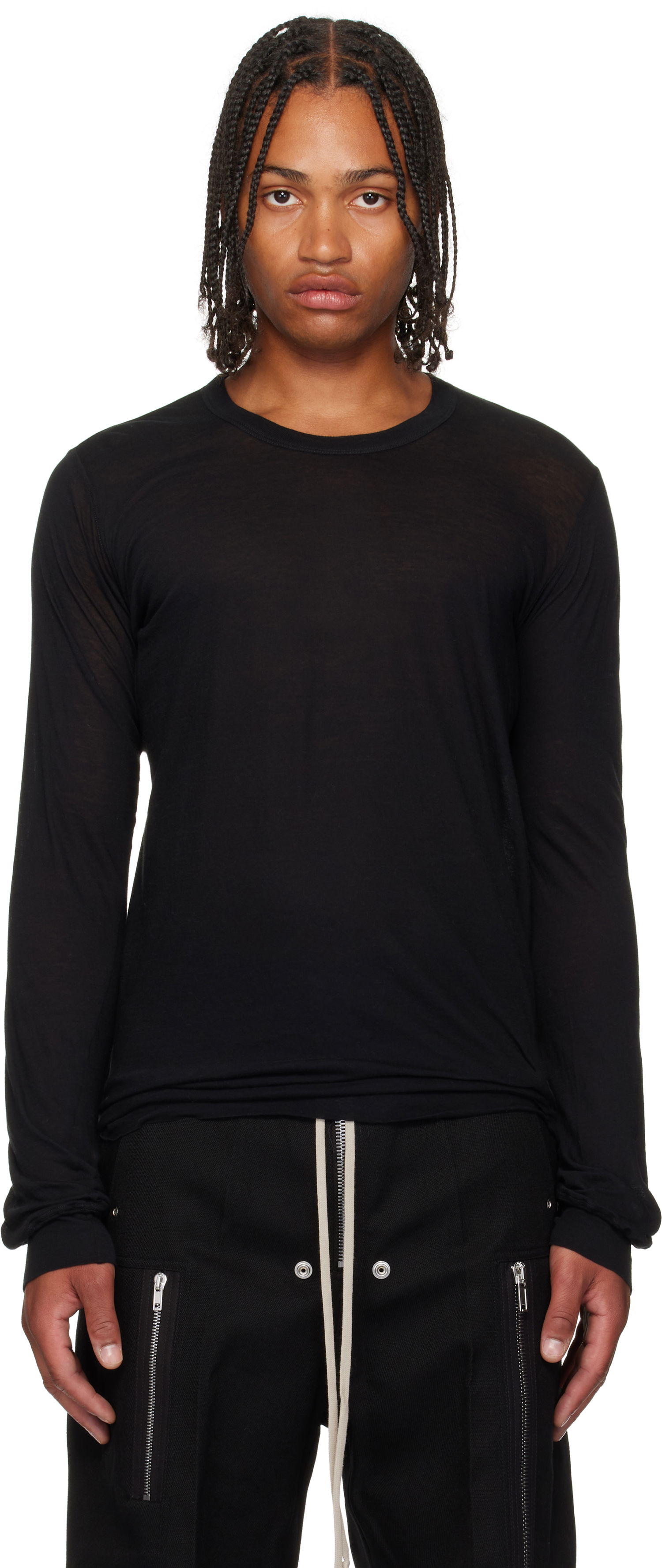 Majica Rick Owens Rick Owens Concordians Basic Long Sleeve T-Shirt Črna | RU02E1252 UC, 0