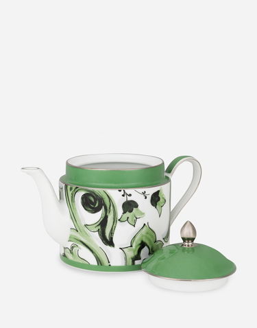 Home decor Dolce & Gabbana Porcelain Teapot With Floral Pattern Zelena | TC0127TCA39UV001, 3