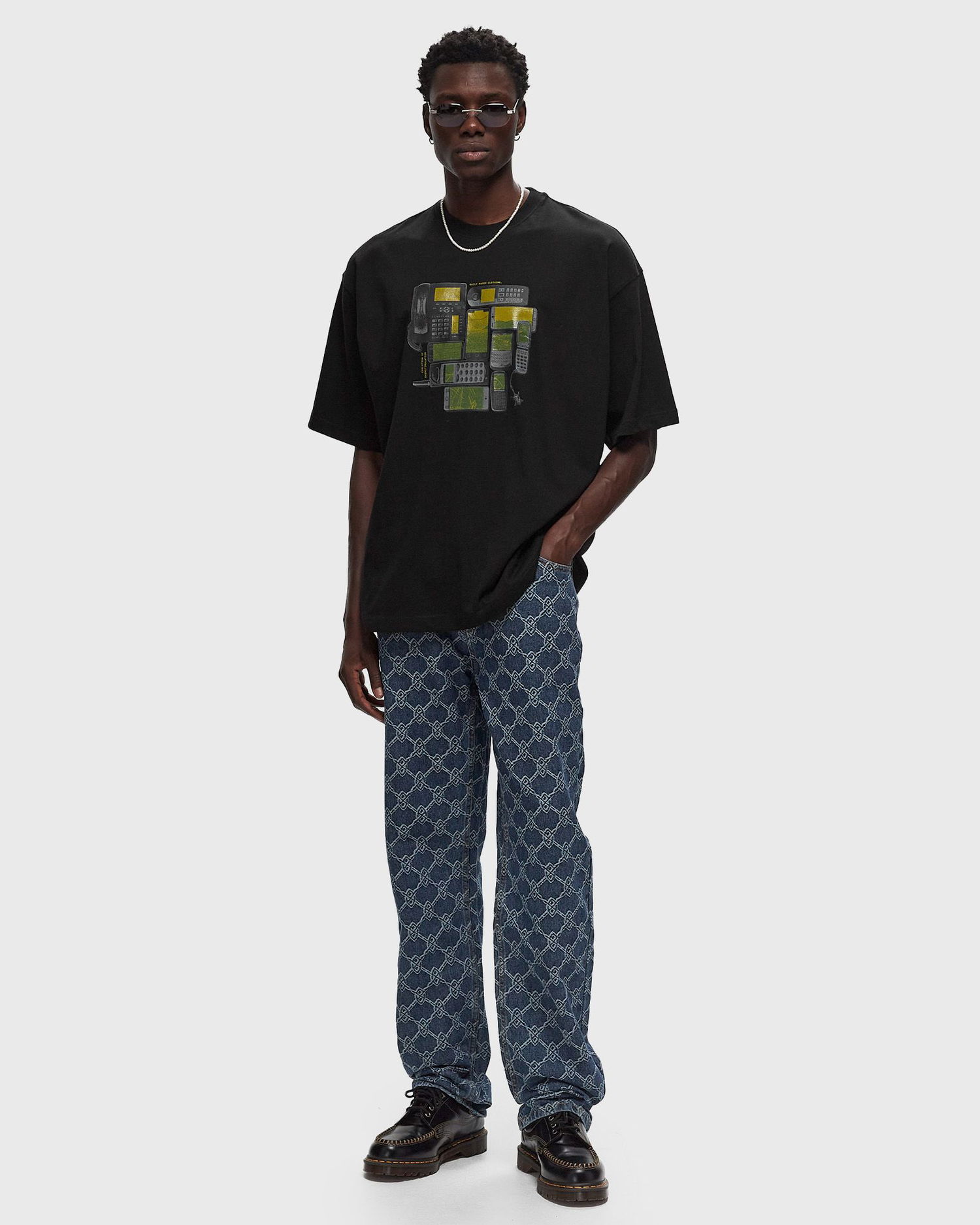 Majica DAILY PAPER EVOLUTION OVERSIZED SS TEE Črna | 2421081, 1