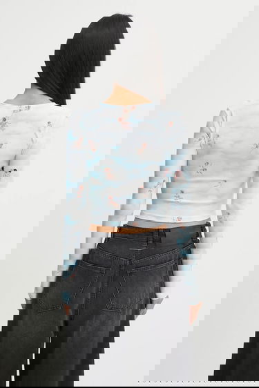 Krop-top Fiorucci Beatitudo Print Long Sleeve Crop Večbarvna | W25FWTLO003LY01BL02, 2