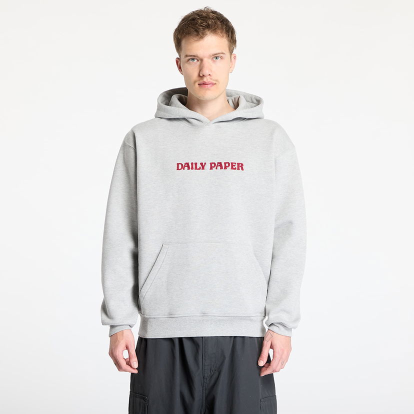 Pulover DAILY PAPER Daily Paper Chain Stitch Oversized Hoodie Siva | 2511136