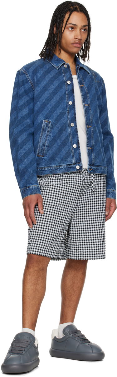 Jakna Marni Marni Striped Denim Jacket Modra | JUJU0050S0 USCX36, 3