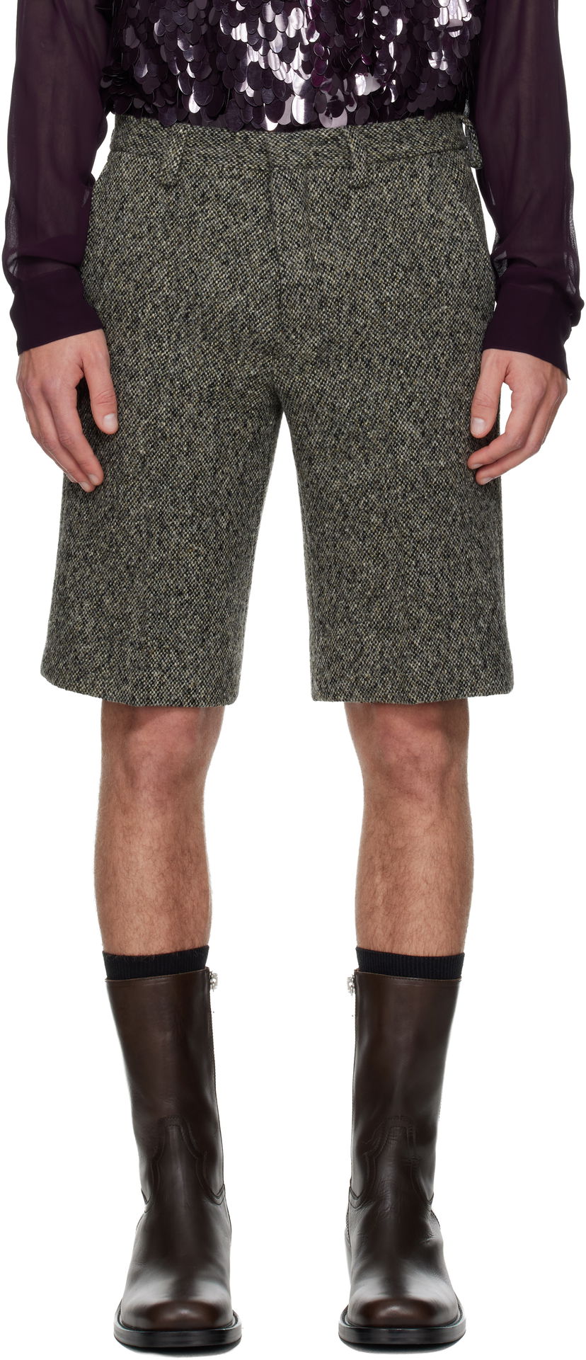 Kratke hlače Dries Van Noten Dries Van Noten Tailored Wool Shorts Večbarvna | 252-020994-2261