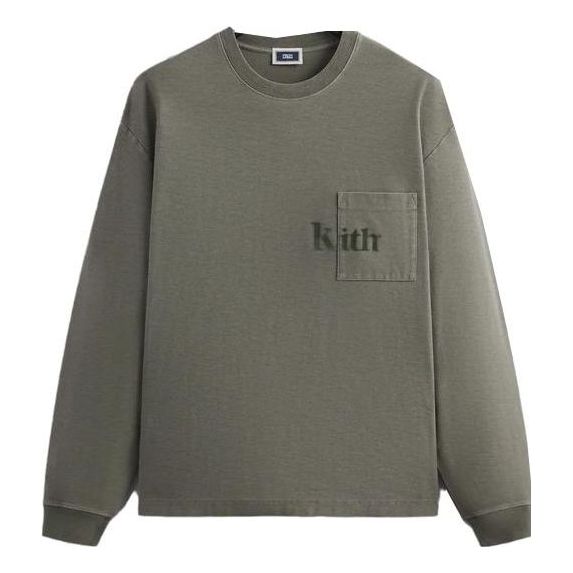 Majica KITH KITH Quinn Long-Sleeve T-Shirt Zelena | KHM031317-335