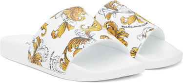 Superge in čevlji Versace Versace Jeans Couture Outline Barocco Pool Slides Bela | E78YA3SQ4_EZS365, 3