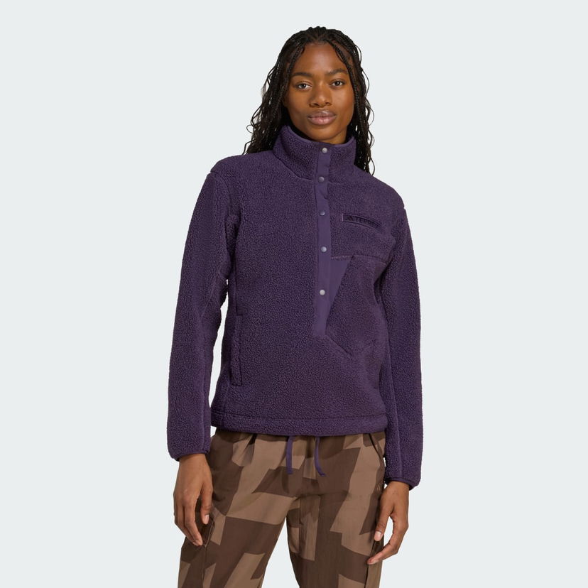 Pulover adidas Performance Terrex Xploric High Pile Fleece Pullover Lila | JN0930