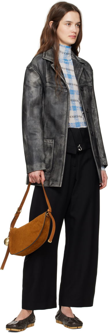 Majice in brezrokavniki JW Anderson JW Anderson Semi-Sheer Logo Turtleneck Top Bela | JO0224-PG1721, 4