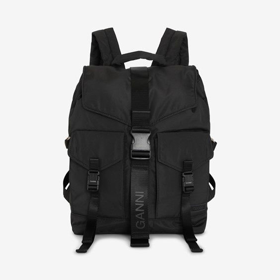 Nahrbtnik GANNI Recycled Tech Backpack Črna | A4755-099, 1