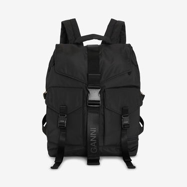 Nahrbtnik GANNI Recycled Tech Backpack Črna | A4755-099, 1
