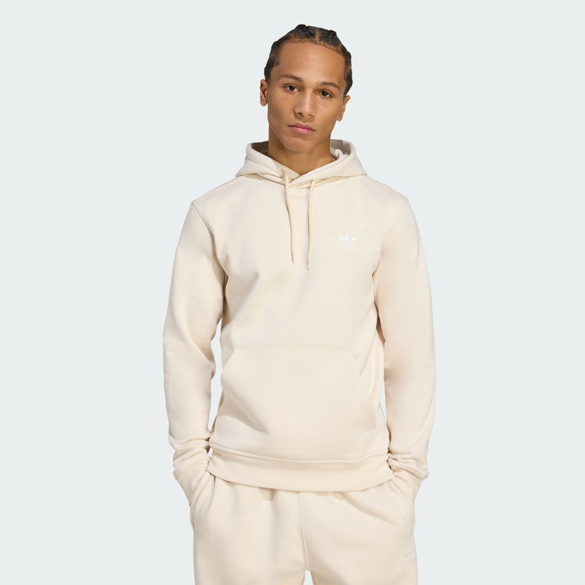 Pulover adidas Performance Trefoil Essentials Hoodie Bež | HZ3598