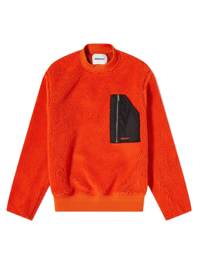 Pleteni pulover Ambush Pocket Polar Fleece Crewneck Rdeča | BMEA013F21FAB0012222
