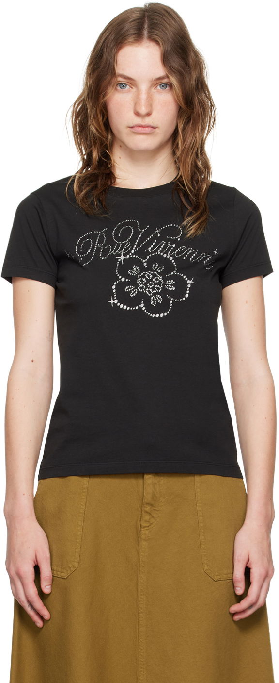Majica KENZO Black Paris Constellation T-Shirt Črna | FE62TS1444SO