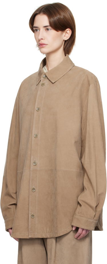 Srajce Entire Studios Entire Studios Recurrent Suede Overshirt Bež | ES2673SS, 3