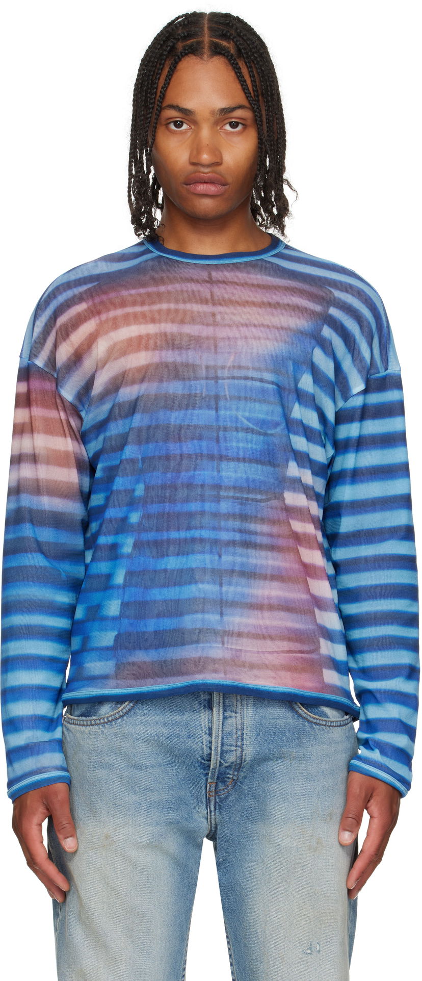 Majica Jean Paul Gaultier Jean Paul Gaultier 'The Oversized Air' Long Sleeve Top Modra | 25/03-W-TO317-M005P-565034