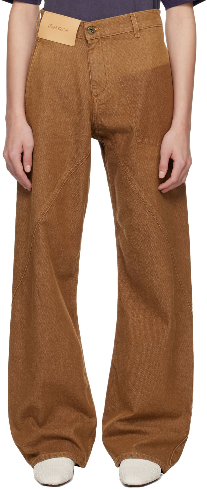 Kavbojke JW Anderson JW Anderson Twisted Workwear Jeans Rjava | DT0115-PG1756