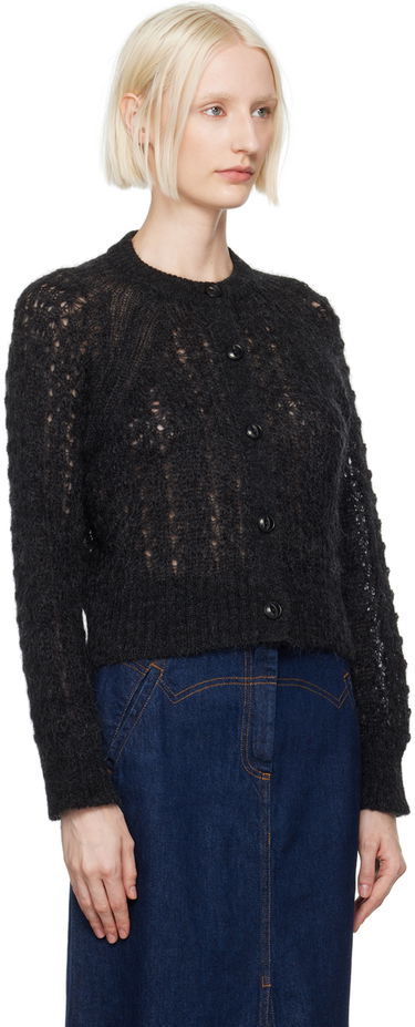 Pleteni pulover YMC YMC Foxtail Knit Cardigan Črna | Q8XAL, 1