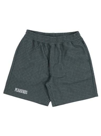Kratke hlače Pleasures Intercept Houndstooth Shorts Zelena | P23F007-FOREST GREEN