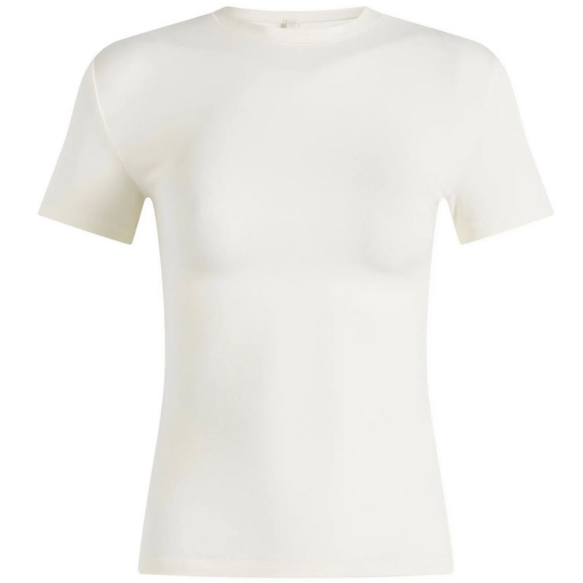 Majica SKIMS SKIMS Cotton Jersey T-Shirt, Size X-Small Bela | AP-TSH-0638-MBL
