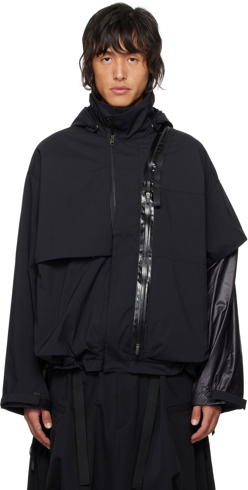 Vetrovka Acronym J115K-E Hooded Technical Jacket Črna | J115K-E