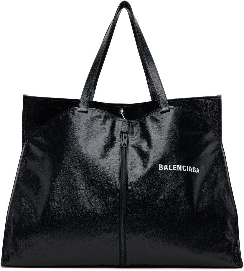 Tote bag Balenciaga Balenciaga Shopper Garment Tote Črna | 8116072ABH6