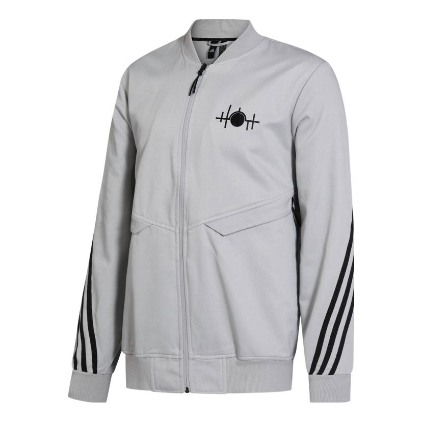 Bomber jakna adidas Originals Safin Logo Track Top Siva | GN6884