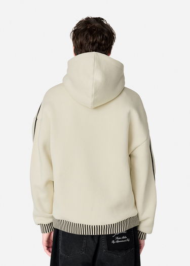 Pulover AXEL ARIGATO Relaxed-Fit Hoodie with Striped Trim Bež | A2974003, 3