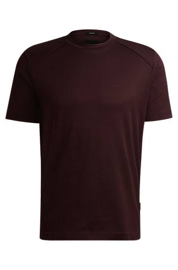 Majica BOSS Regular-Fit Ripstop T-Shirt Bordo | 50520208