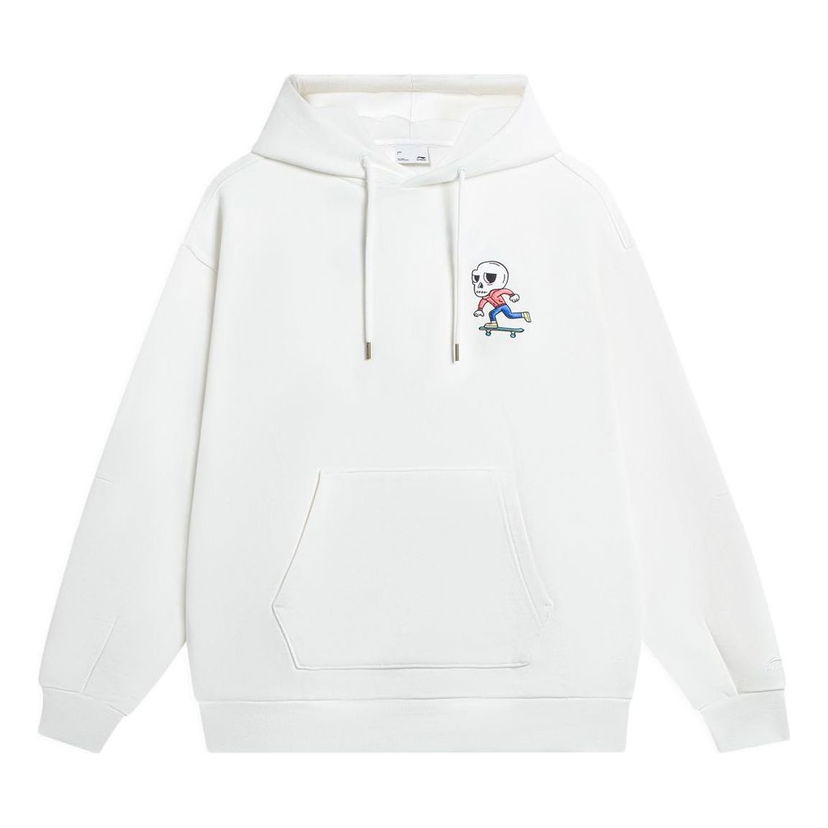 Pulover Li-Ning Pablo Ientile Skull Graphic Hoodie Bela | AWDS913-3