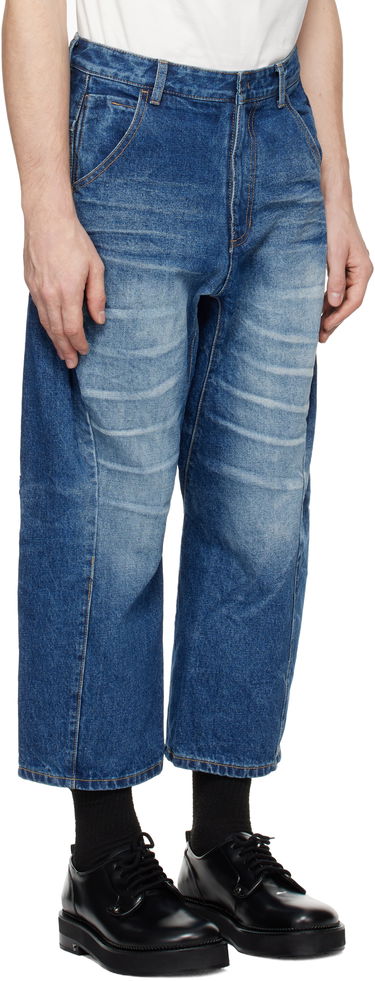 Kavbojke ADER ERROR Faded Wide Leg Jeans Modra | BN01FWJE0101BL, 1