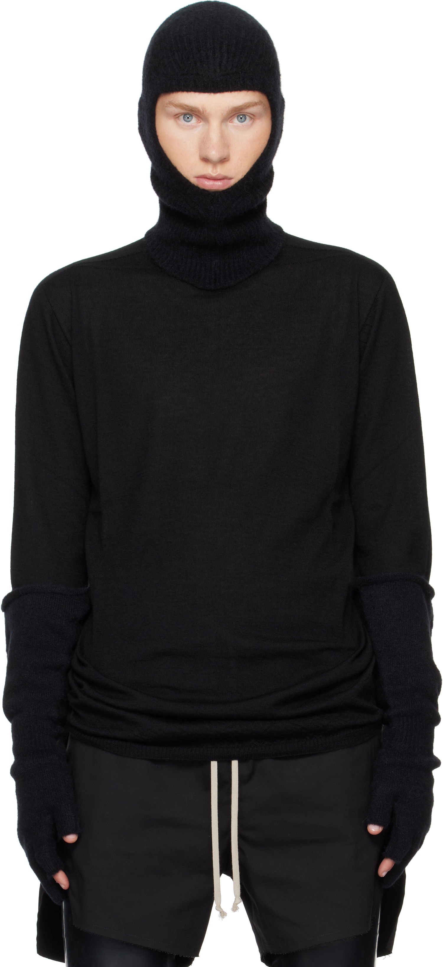Majica Rick Owens Oversized Turtleneck Črna | RR02D6626 WS, 0