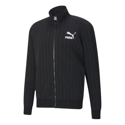 Bomber jakna Puma PUMA Pinstripe Fleece Lined Track Jacket Črna | 530177-01