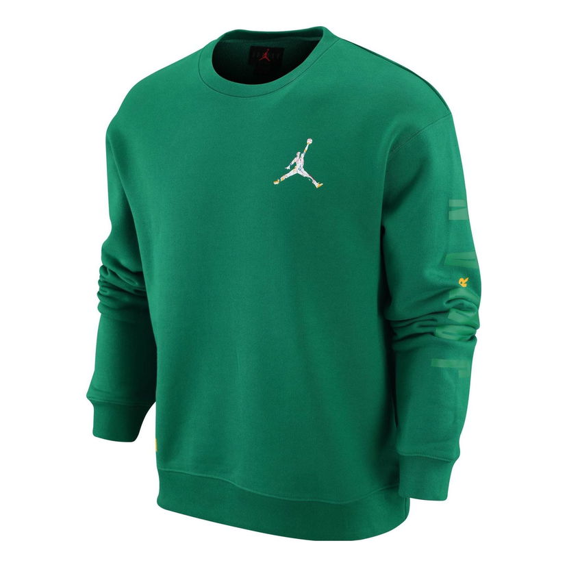 Pleteni pulover Jordan Flight Hoodie Zelena | FB7658-365