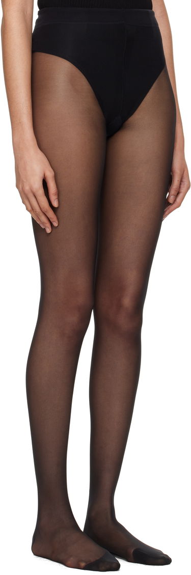 Nogavice Dolce & Gabbana Sheer Tights With Logo Črna | O4A33T ON02S, 1