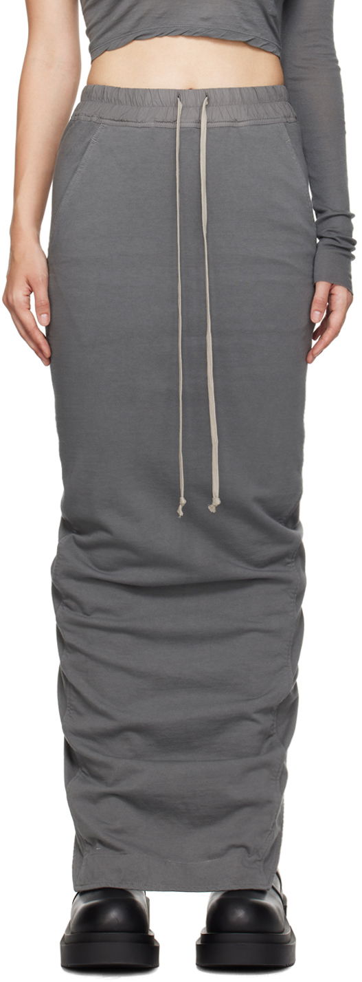 Krila Rick Owens Porterville Pull On Pillar Maxi Skirt Siva | DS02D2332 RIG