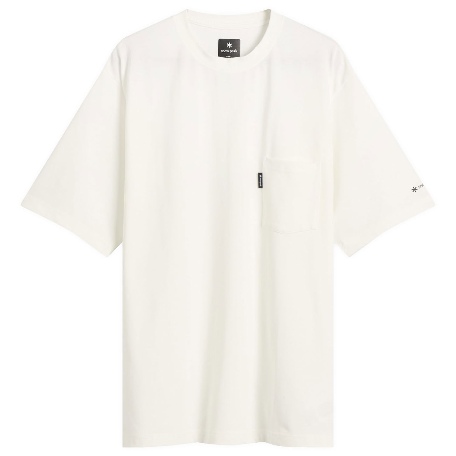 Majica Snow Peak Pocket T-Shirt, Size Small Bela | NSD-TS-25AU001-OFW, 0